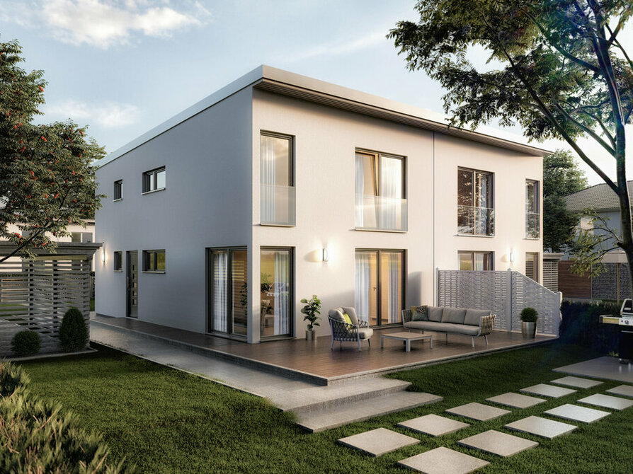 Doppelhaus Aura 141 mit Pultdach